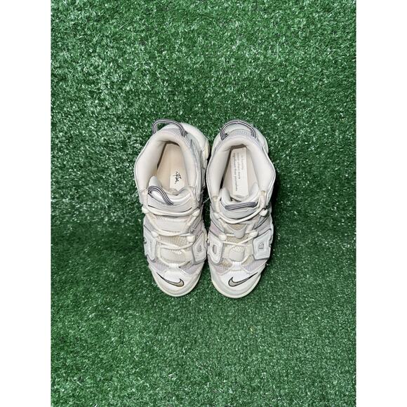 Nike Air More Uptempo Thank You, Wilson White Grey Athletic Shoes Kids Size 4Y - Picture 7 of 9